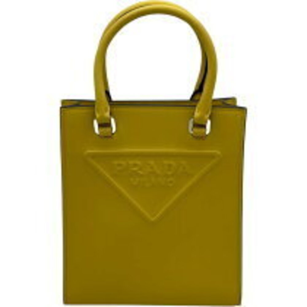Prada yellow Shoulder Tote 2WAY Bag leather
